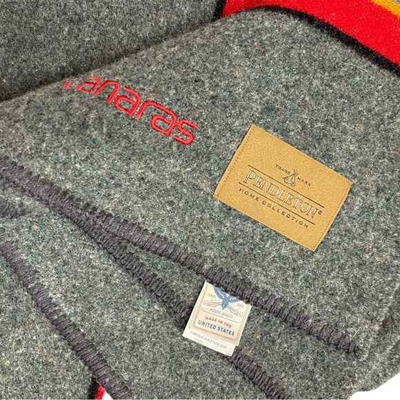 Pendleton Stripes Yakima Camp Wool/cotton large Throw Blanket - Picture 5 of 8